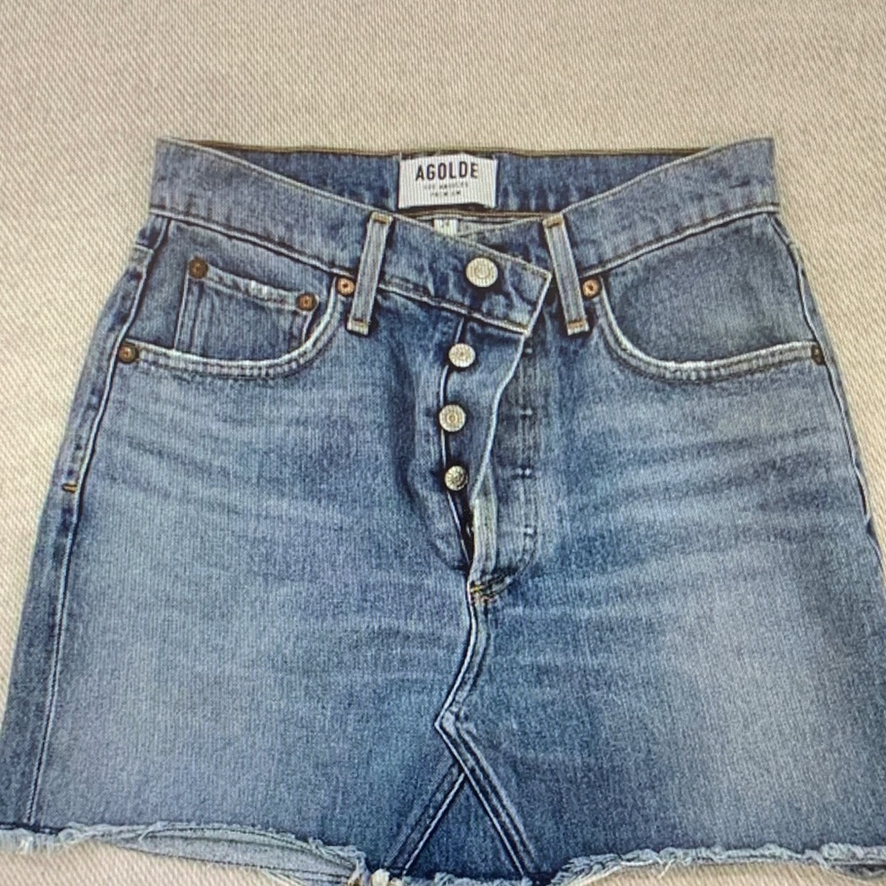 AGOLDE Blue Denim Skirt